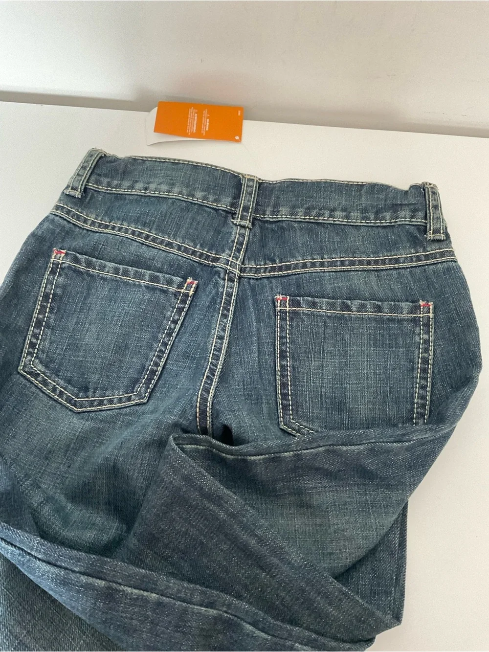 Gymboree Girls' Jeans with Pink, Green & Orange Flower Appliqués Size 10 Slim